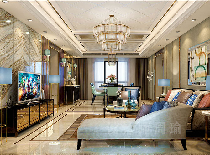 巨马插入美女的逼世纪江尚三室两厅168平装修设计效果欣赏